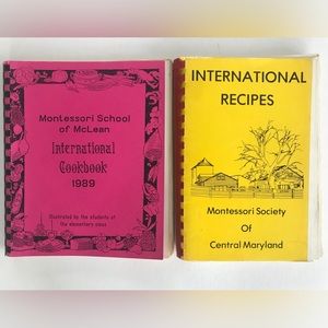 2 Montessori International Cookbooks Maryland and McLean Va 1989